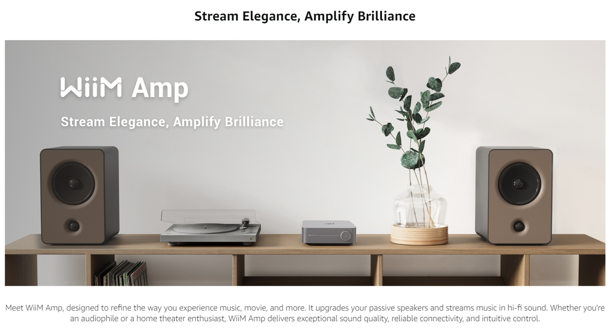 WiiM Amp  Versatile Streaming Amplifier: Stream Elegance, Amplify  Brilliance