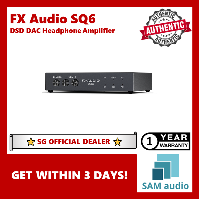 [🎶SG] FX Audio SQ6 DSD Type C DAC Headphone Amplifier Game Compatible