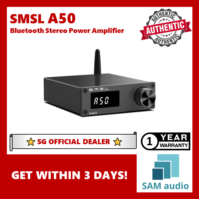 [🎶SG] SMSL A50 Bluetooth Stereo Audio Power Amplifier