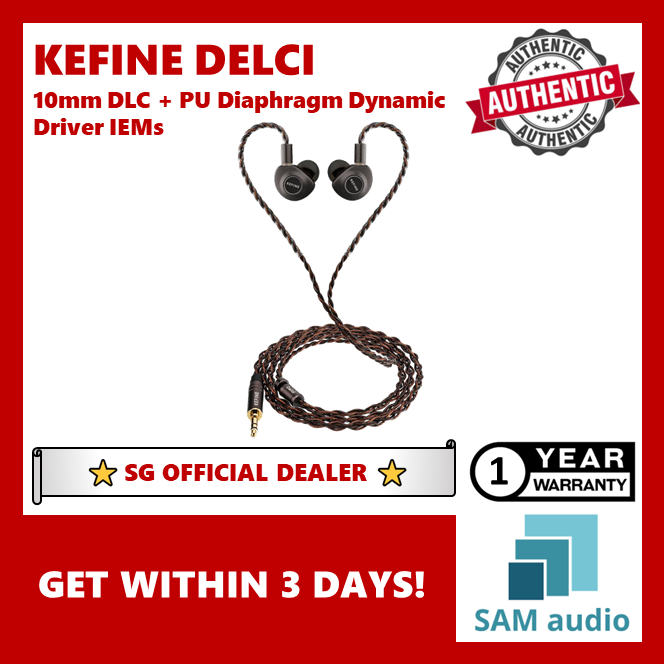 [🎶SG] KEFINE DELCI 10mm DLC + PU Diaphragm Dynamic Driver IEM
