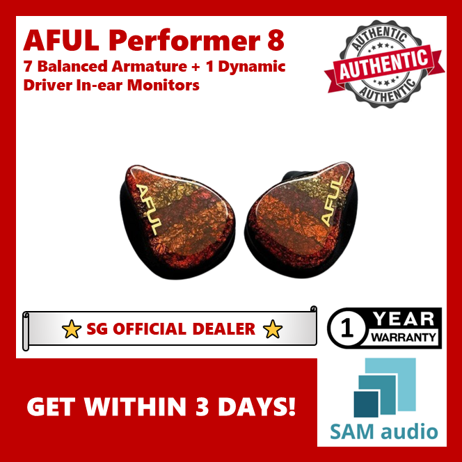 [🎶SG] AFUL Performer 8 (Performer8) 7 Balanced Armature + 1 Dynamic Driver In-ear Monitors