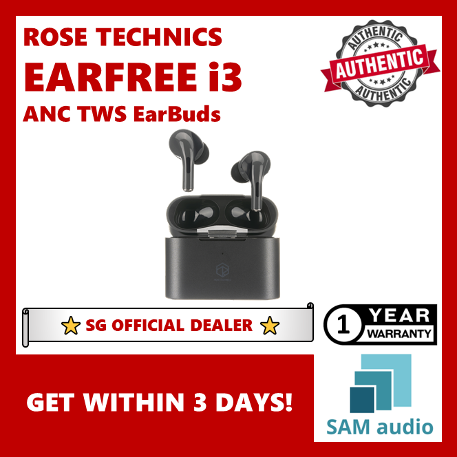 [🎶SG] ROSESELSA (ROSE TECHNICS) EARFREE i3 ANC TWS True Wireless EarBuds