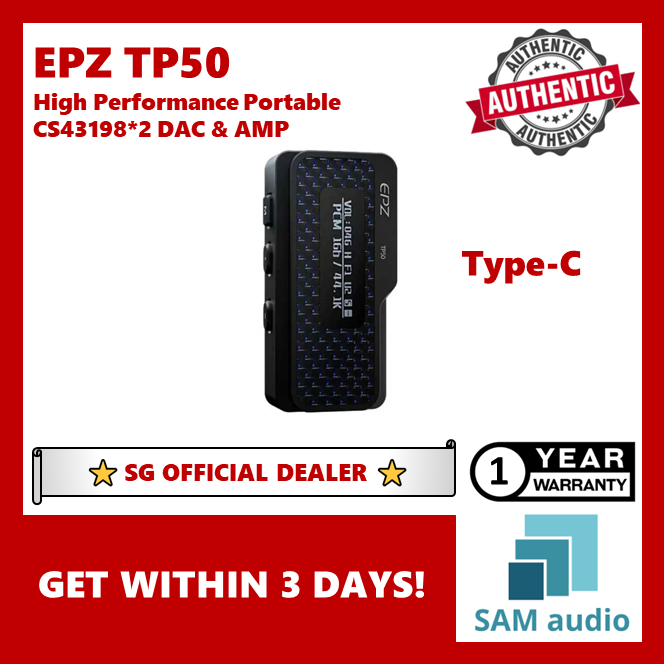 [🎶SG] EPZ TP50 High Performance 43198*2 Amp Portable Audio DAC