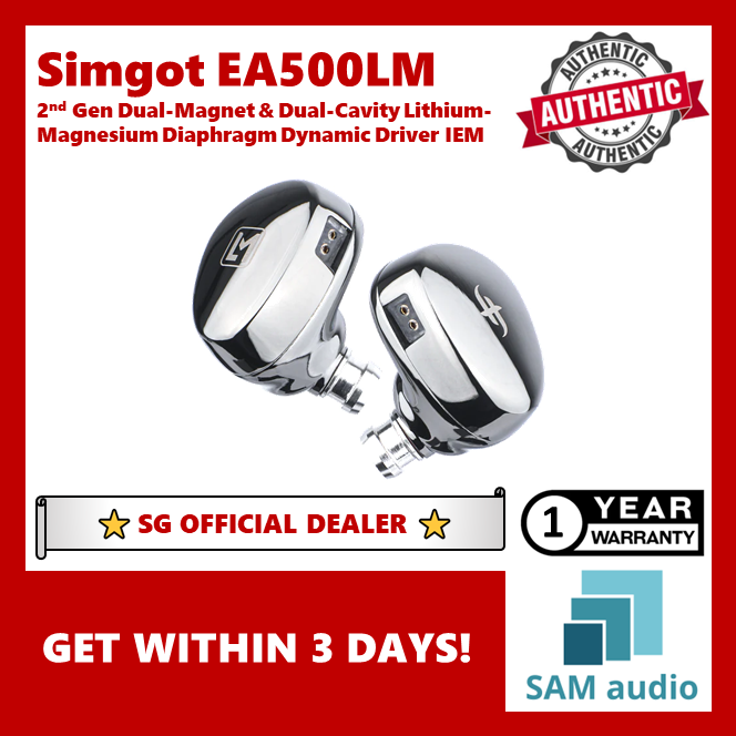 [🎶SG] SIMGOT EA500 LM (EA500LM) The 2nd Generation of Dual-Magnet & Dual-Cavity Lithium-Magnesium Diaphragm Dynamic Driver IEM