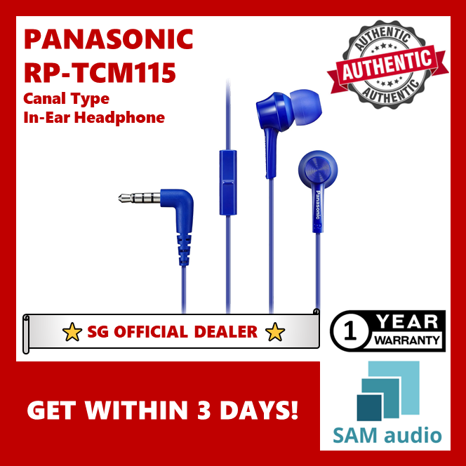 [🎶SG] PANASONIC RP-TM115E (TM115E) CANAL TYPE IN-EAR HEADPHONES