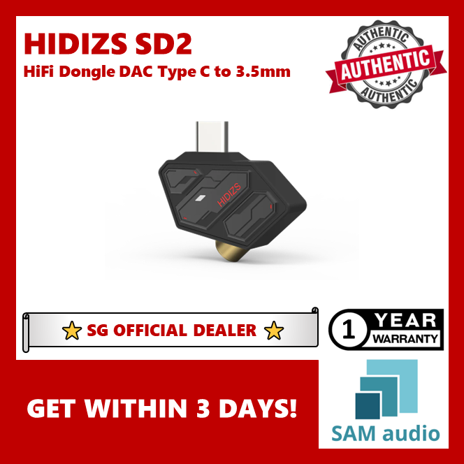 [🎶SG] HIDIZS SD2 HiFi DONGLE DAC TYPE-C TO 3.5mm ADAPTER