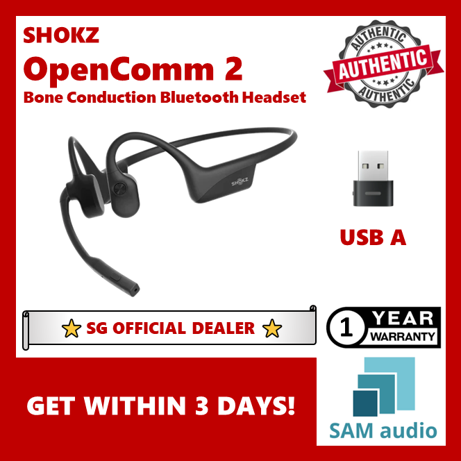 [🎶SG] SHOKZ OPENCOMM 2 / OPENCOMM 2 UC Bone Conduction Stereo Bluetooth Headset