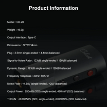 Load image into Gallery viewer, KINERA CELEST CD-20 (CD20) ES9039Q2M Portable DAC/AMP