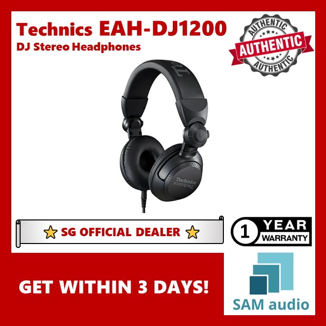 [🎶SG] TECHNICS EAHDJ1200 (DJ1200) DJ Stereo Headphones SAM Audio SG
