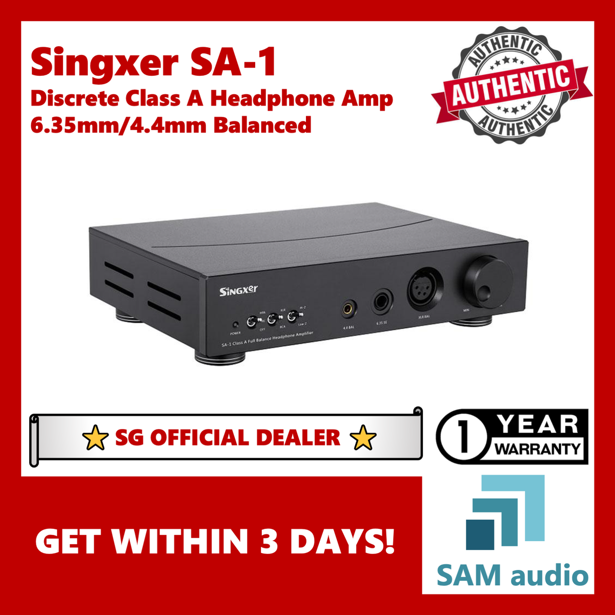 良品・おまけ付き】Singxer SA-1 A級ヘッドホンアンプ [ SG 良品・おまけ付き】Singxer SA-1 A級ヘッドホンアンプ [ SG