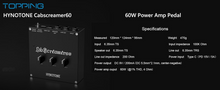Load image into Gallery viewer, [🎶SG] TOPPING CABSCREAMER60 HYNOTONE 60W Power Amp Pedal With Presence &amp; Resonance Controls, Balanced Line Out, DC 9V Output, PD Power Input, Line Out For Live &amp; Recording
