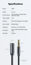 Load image into Gallery viewer, [🎶SG] TIPSY TC15 - 3.5mm Audio Extension Cable
