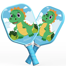 Load image into Gallery viewer, [🎶SG] JOYSENT WONDERDREAM - CUDDLY DINO - T300 Carbon Fiber 14mm Pickeball Paddle For Kids
