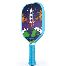 Load image into Gallery viewer, [🎶SG] JOYSENT SPACE ADVENTURE - ROCKET BLAST - T300 Carbon Fiber Pickleball 14mm Paddle For Kids
