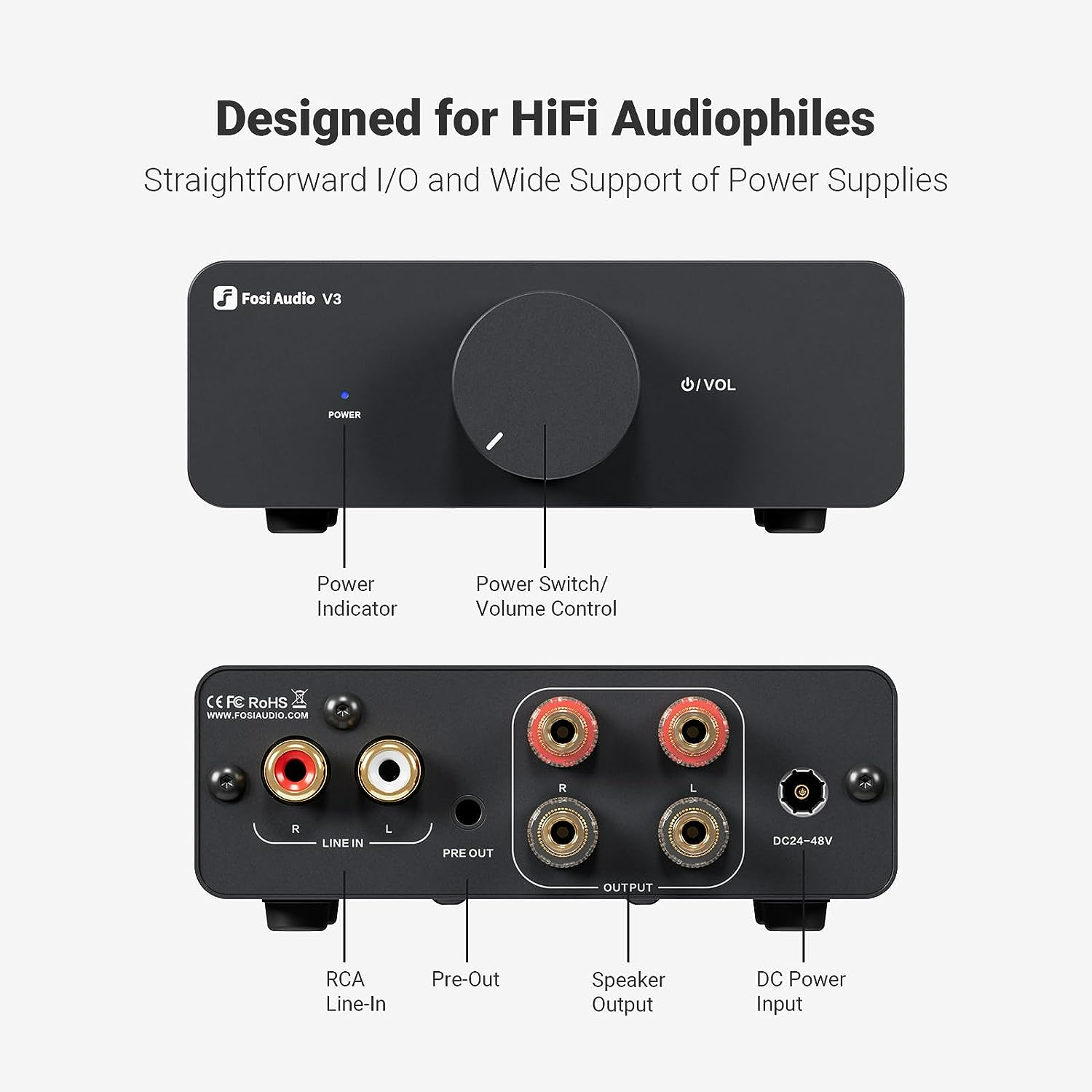 Fosi Audio V3 Hi-Fi パワーアンプ 🎶SG] FOSI AUDIO V3 Stereo Power Amplifier – SAM Audio SG