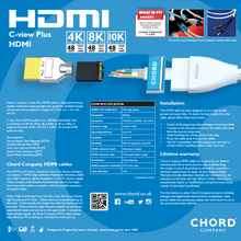 Load image into Gallery viewer, [🎶SG] CHORD C-View Plus (C View Plus) HDMI cable - 2 METRES
