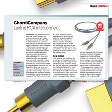 Load image into Gallery viewer, [🎶SG] CHORD Leyline Analogue RCA cable 1 Pair - 1 METRE
