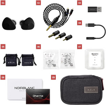 Load image into Gallery viewer, [🎶SG] TANGZU X AZLA NOIR BLANC - 1 Dynamic Driver + 3 Balanced Armature Driver In-Ear Monitor
