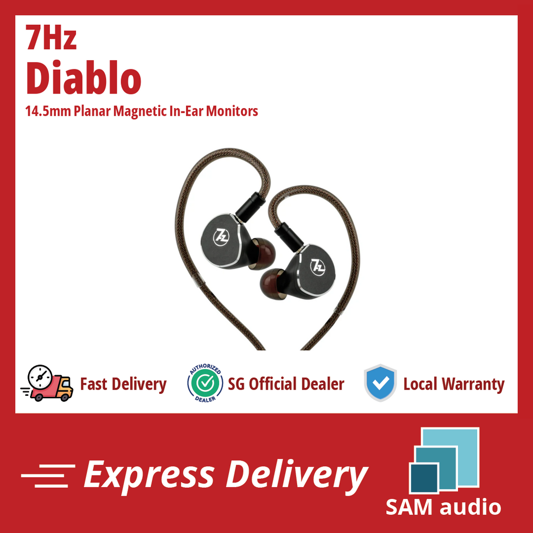 🎶SG] 7Hz x Crinacle Diablo - 14.5mm Planar Magnetic In-Ear
