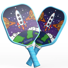 Load image into Gallery viewer, [🎶SG] JOYSENT SPACE ADVENTURE - ROCKET BLAST - T300 Carbon Fiber Pickleball 14mm Paddle For Kids
