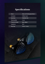 Load image into Gallery viewer, [🎶SG] Kinera Celest Wyvern Black Remaster - 10mm Dynamic Driver IEM

