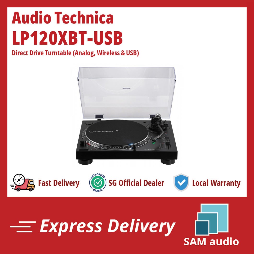 [🎶SG] AUDIO TECHNICA AT-LP120XBT-USB Direct Drive Turntable (Analog, Wireless & USB)