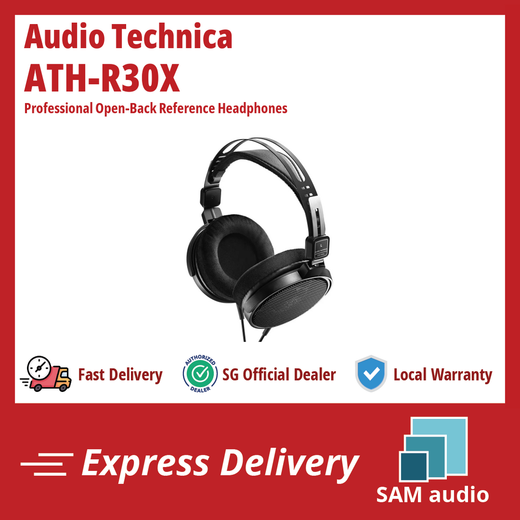 [🎶SG] AUDIO TECHNICA ATH-R30X (R30X) Professional Open-Back Reference Headphones