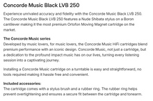 Load image into Gallery viewer, [🎶SG] ORTOFON Concorde Music Black LVB 250 - Turntable Cartridge MM / Nude Shibata stylus on a Boron cantilever
