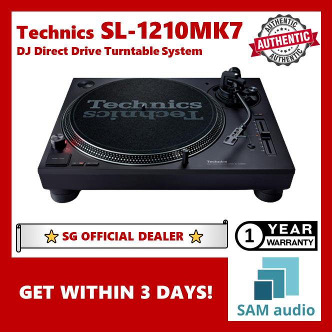 [🎶SG] TECHNICS SL-1210MK7 DJ Direct Drive Turntable System (SL1210MK7 / SL 1210 MK7)