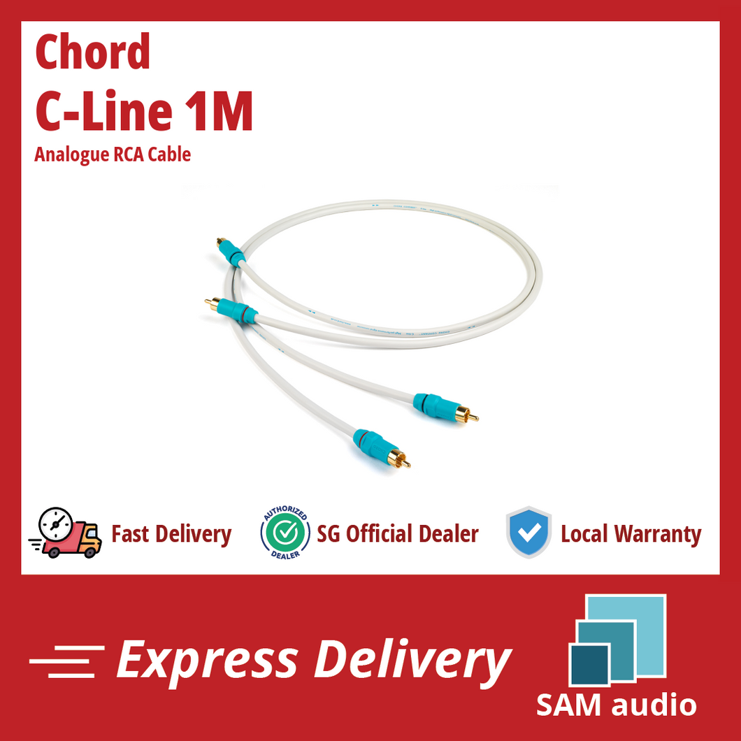 [🎶SG] CHORD C-Line (C Line) Analogue RCA cable 1 Pair - 1 METRE