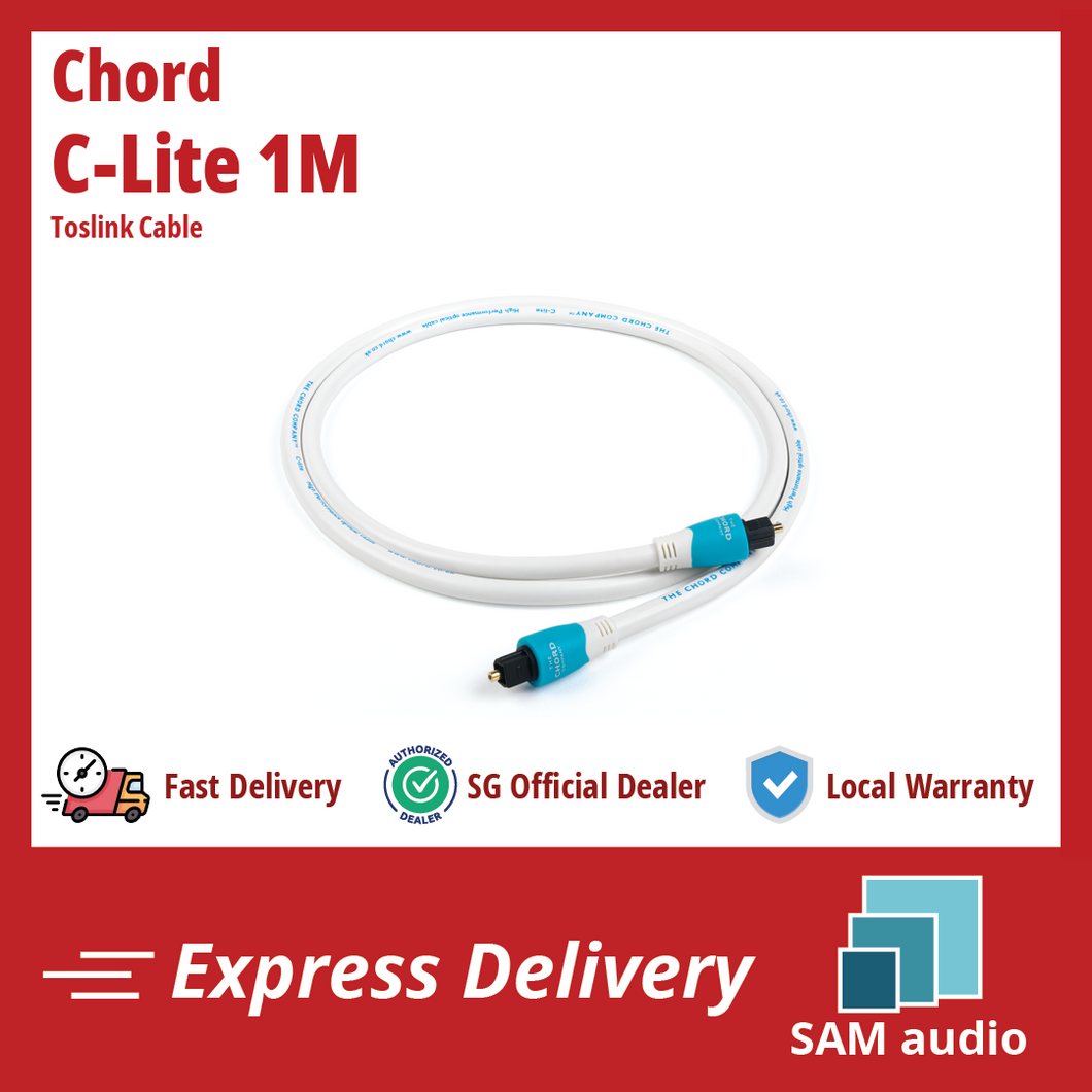 [🎶SG] CHORD C-LITE (C Lite) Toslink to Toslink Cable - 1 METRE