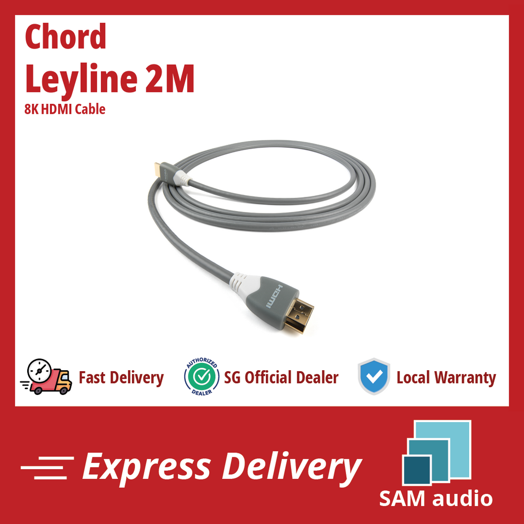 [🎶SG] CHORD Leyline HDMI cable 8K 48GBPS - 2 METRES