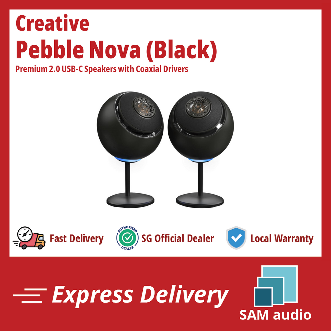 [🎶SG] Creative Pebble Nova - Premium 2.0 USB-C Speakers with Coaxial Drivers