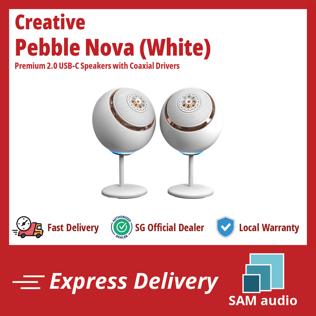 [🎶SG] Creative Pebble Nova - Premium 2.0 USB-C Speakers with Coaxial Drivers