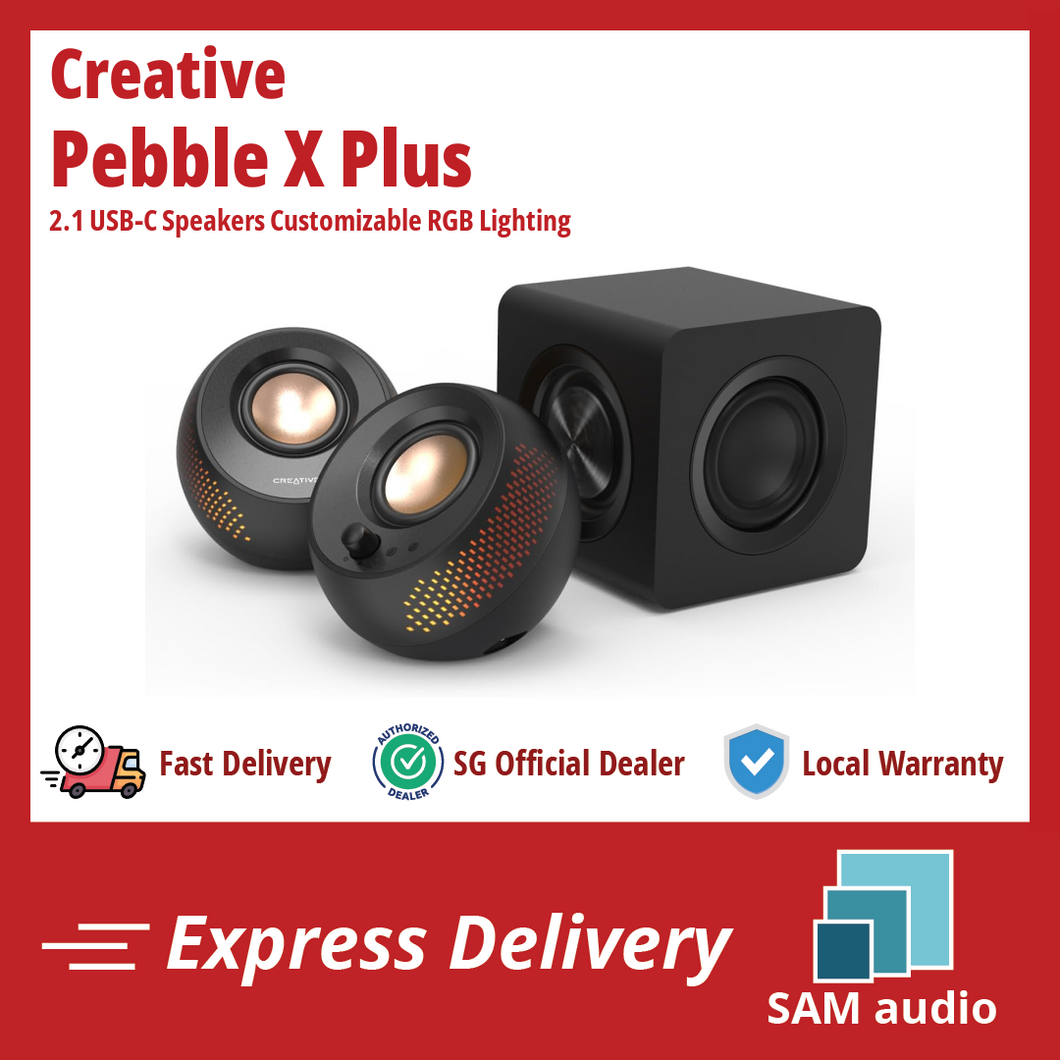 [🎶SG] Creative Pebble X Plus - 2.1 USB-C Speakers Customizable RGB Lighting