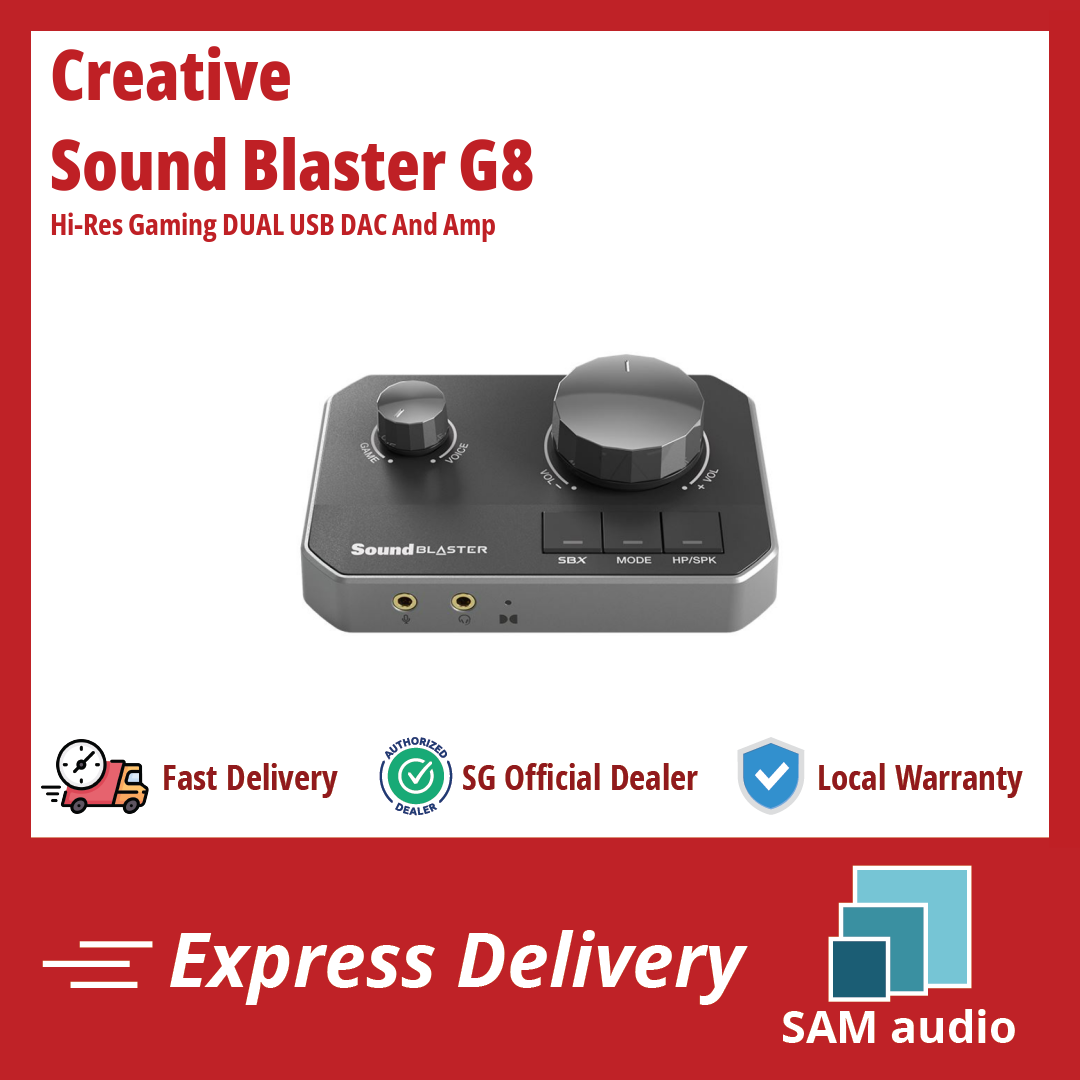 🎶SG] CREATIVE SOUND BLASTER G8 Hi-Res Gaming DUAL USB DAC And Amp