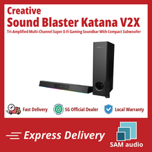 Load image into Gallery viewer, [🎶SG] CREATIVE - SOUND BLASTER KATANA V2X - Tri-Amplified Multi-Channel Super X-Fi Gaming Soundbar With Compact Subwoofer
