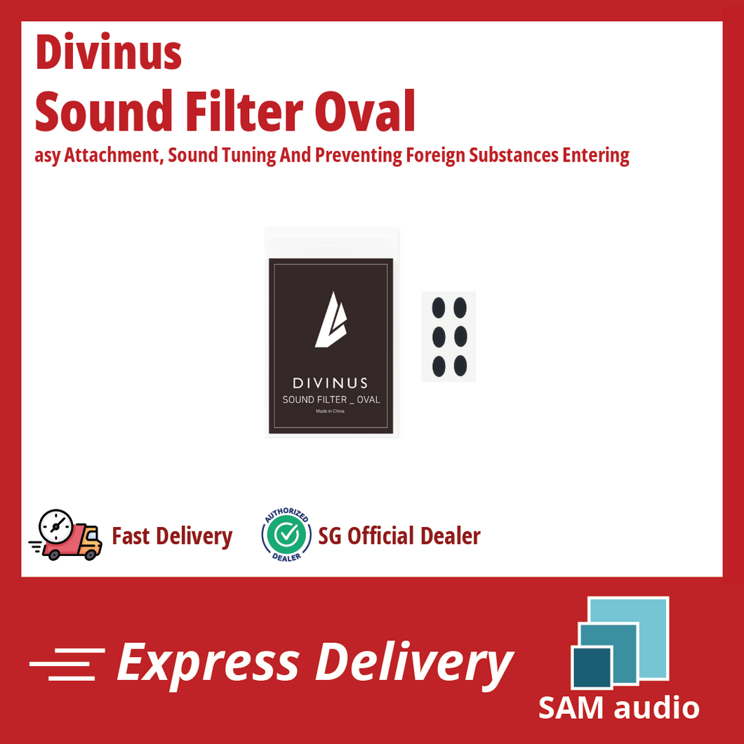 [🎶SG] DIVINUS SOUND FILTER OVAL Easy Attachment, Sound Tuning And Preventing Foreign Substances Entering