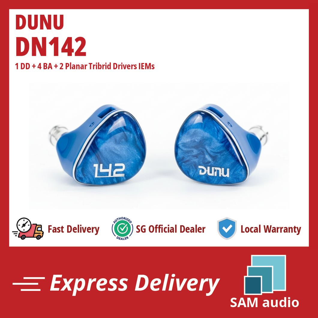 [🎶SG] DUNU DN142 - 1 DD + 4 BA + 2 Planar Tribrid Drivers IEMs