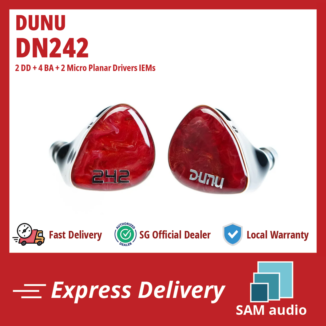 [🎶SG] DUNU DN242 - 2 DD + 4 BA + 2 Micro Planar Drivers IEMs