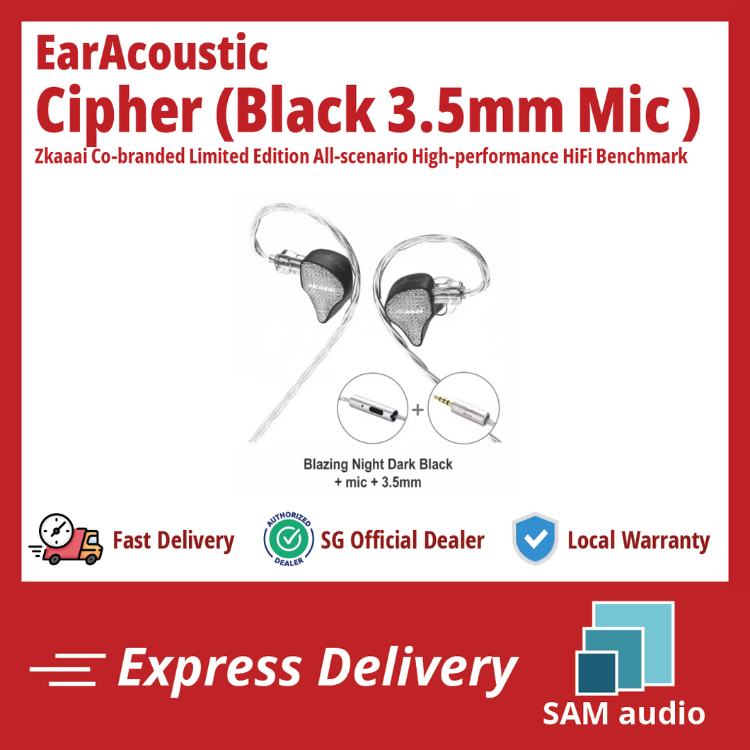 [🎶SG] EARACOUSTIC AUDIO CIPHER X Zkaaai Co-branded Limited Edition All-scenario High-performance HiFi Benchmark