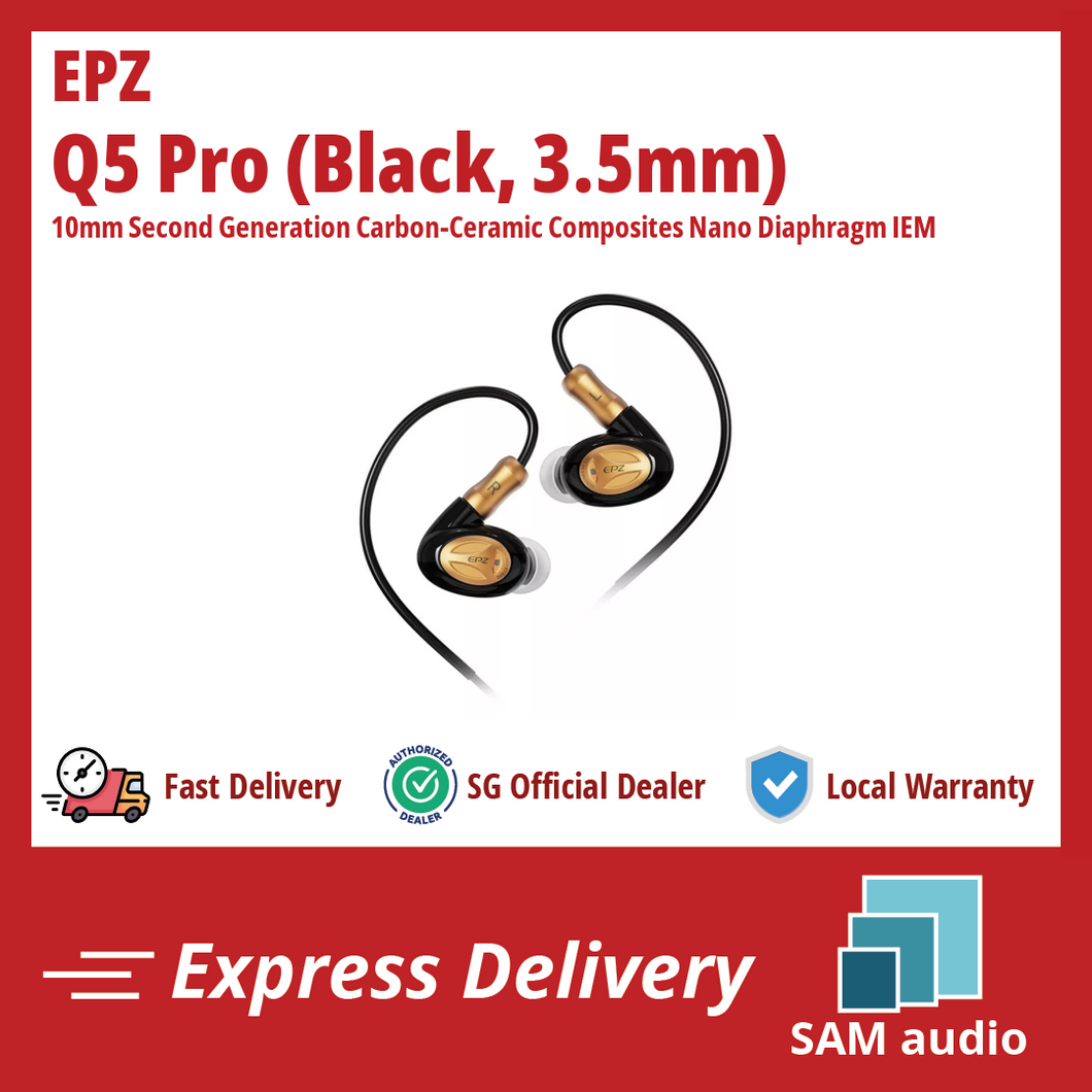 [🎶SG] EPZ Q5 Pro 10mm Second Generation Carbon-Ceramic Composites Nano Diaphragm IEM