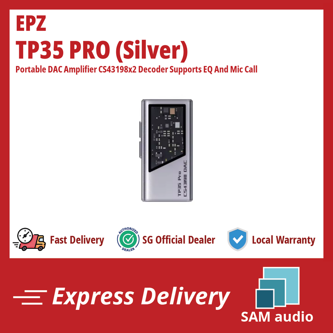 [🎶SG] EPZ TP35 PRO Portable DAC Amplifier CS43198x2 Decoder Supports EQ And Mic Call