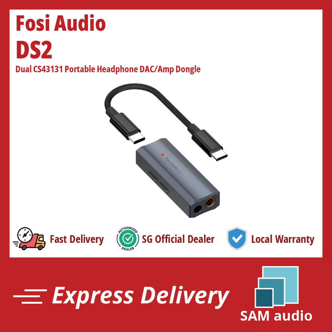 [🎶SG] FOSI AUDIO DS2 Dual CS43131 Portable Headphone DAC/Amp Dongle