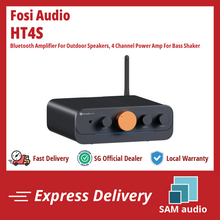 Load image into Gallery viewer, [🎶SG] FOSI AUDIO HT4S Bluetooth Amplifier For Outdoor Speakers, 4 Channel Power Amp For Bass Shaker With Remote Control
