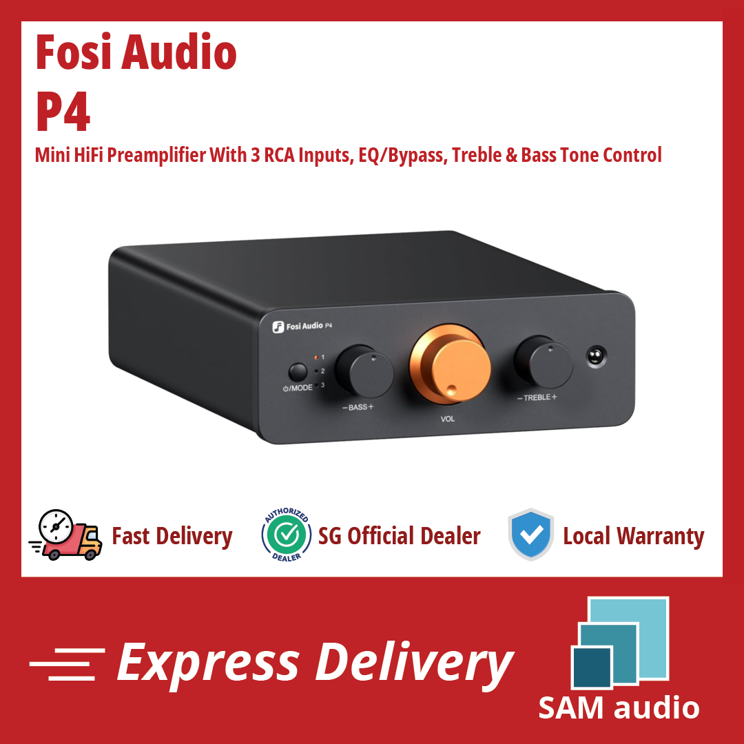 Pack Fosi Audio P4 Preamplifier + 2x Fosi Audio V3 Mono Amplifier Ap Wire Rca P 20525