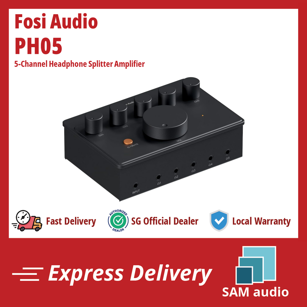 [🎶SG] FOSI AUDIO PH05 5-Channel Headphone Splitter Amplifier