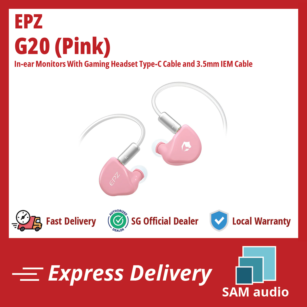 [🎶SG] EPZ G20 In-ear Monitors With Gaming Headset Type-C Cable and 3.5mm IEM Cable