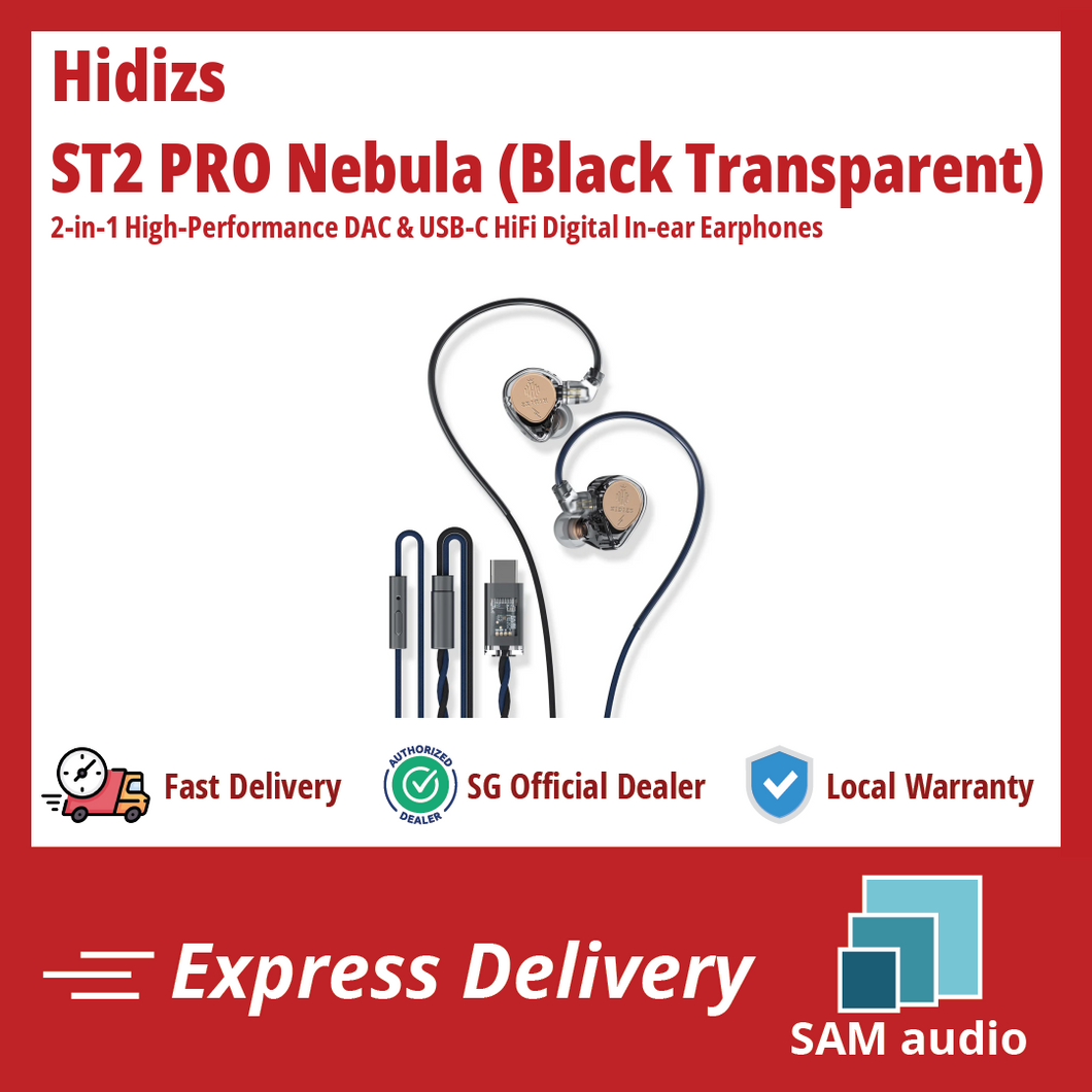[🎶SG] HIDIZS ST2 PRO Nebula 2-in-1 High-Performance DAC & USB-C HiFi Digital In-ear Earphones