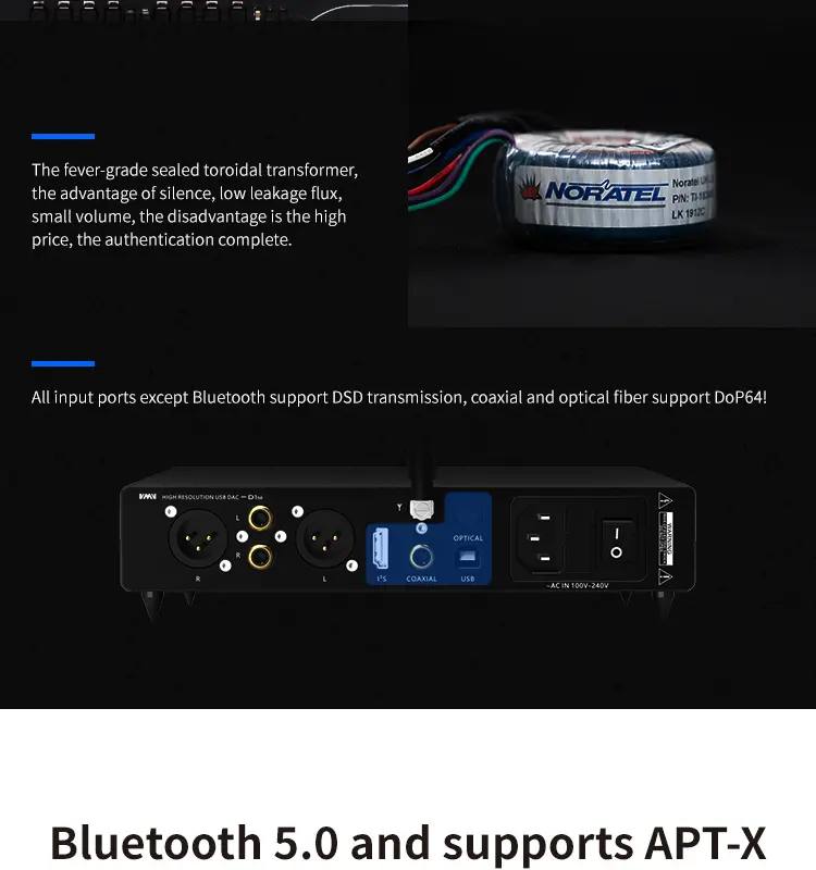 S.M.S.L D1se High Resolution Audio DAC， ES9038RO D/A Chip from